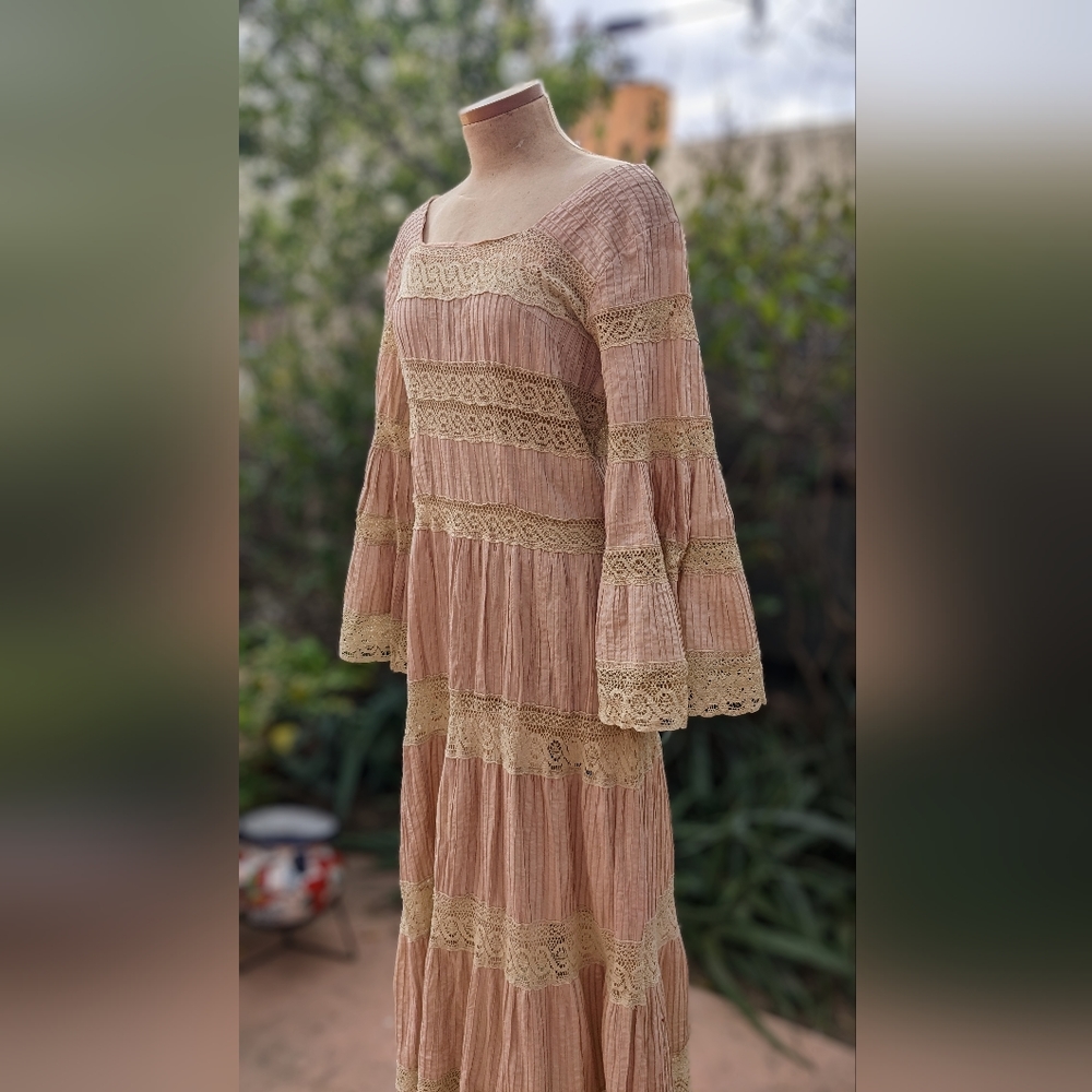 Vintage Pintuck Mexican Wedding Dress